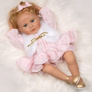 Reborn Baby Doll  Designer Collections Pink Ruffled Dress Matching Pantaloons